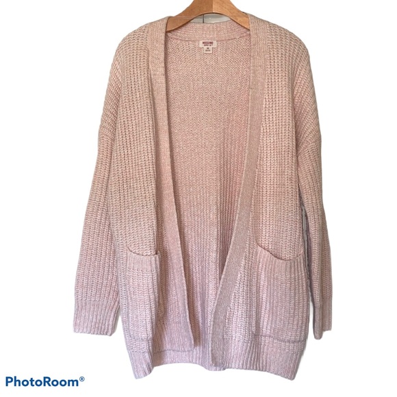 MOSSIMO Pink Cable Knit Cardigan - Picture 2 of 4
